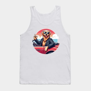 Golden Retriever Cool Boyfriend Tank Top